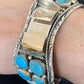 Navajo Sterling Silver Watch Cuff Bracelet | Blue Kingman Turquoise | Authentic Native American Men's Jewelry | 11932