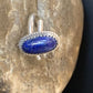 Women's Adjustable Navajo Lapis Lazuli Ring | Sterling Silver | Sz 7.5 | Authentic Native American Handmade | 12451