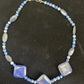 Native American Denim Lapis Strand Necklace | Sterling Silver | Men's 18" | 1753
