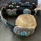 Men's Handmade Hopi Turquoise Concho Belt Buckle | Sterling Silver | 48" | 12292