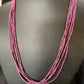 Navajo Purple Sugilite 5-Strand Necklace | Sterling Silver Rice Heishi | 20" | Authentic Native American Handmade | 12929