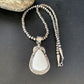 Men's Women's White Buffalo Turquoise Pendant | Sterling Silver Necklace | Native American Handmade | 14197