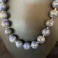 Native American Women's Blue Denim Lapis Beads Necklace | 16mm | Sterling Silver | 19" | 13969