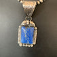 Navajo Denim Lapis Necklace with Pendant | Sterling Silver Pearls | Authentic Native American Handmade | 12440