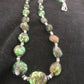 Navajo Green Spiderweb Turquoise Nugget Necklace | Sterling Silver | 22" | Authentic Native American Handmade | 3214