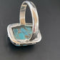 Navajo Blue Mojave Turquoise Ring | Sterling Silver | Sz 6.5 | Authentic Native American Handmade | 11449