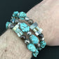 Native American Navajo Turquoise Bracelet | Stainless Steel Memory Wire | 1318