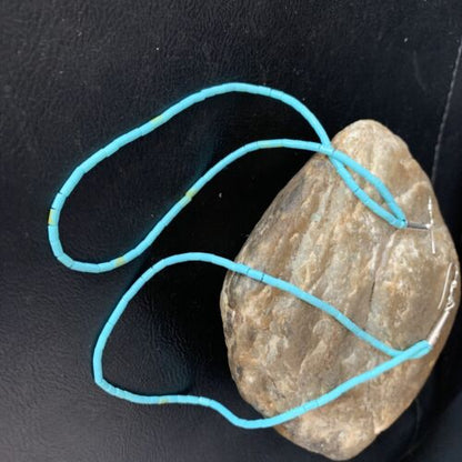 Navajo Silver Heishi Beads Turquoise Earrings | Sterling Silver | 5" | 13504