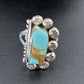 Native American Men's Sterling Silver Blue Turquoise #8 Ring | Sz 9.5 | 02169