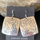 Navajo Sterling Silver Stamped Dangle Earrings | Authentic Native American Handmade | 1657