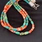 Navajo Green Turquoise Spiny Necklace Set | Sterling Silver | Authentic Native American Handmade | 2979