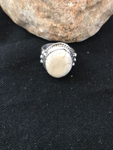 Navajo Sterling Silver Wild Horse Turquoise Ring | Yazzie | Sz 9 | 3497