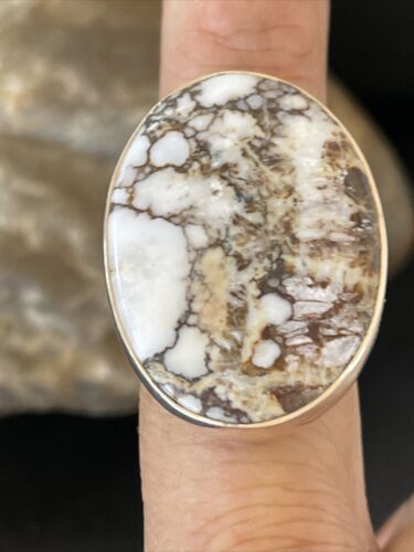 Navajo Wild Horse Turquoise Ring | Sterling Silver | Sz 9 | Authentic Native American Handmade | 10289