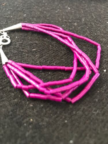 Stabilized Purple Sugilite Liquid Heishi Bracelet | Sterling Silver | 5-Strand | 7" | 13605