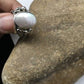 Navajo Women's White Mother of Pearl Ring | Sterling Silver | Sz 8.5 | Authentic Native American Handmade | 1712