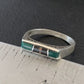 Native American Women's Navajo Green Malachite Onyx Inlay Ring | Sz 7 | 11153