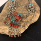 Zuni Turquoise Coral Necklace | Collectible Sterling Silver Pendant | Native American Handmade | 315