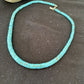 Navajo Blue Turquoise Heishi Necklace with Sterling Silver & Graduated Pearl Stab | Authentic Native American | 17" | 01184