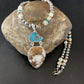 Navajo Wild Horse Turquoise Pendant Necklace | Authentic Native American Sterling Silver | Multi-Stone | 13294
