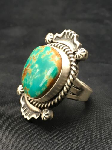 Native American Royston Turquoise Navajo Ring | Sterling Silver | Sz 7 | 4184