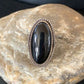 Native American Old Pawn Navajo Black Onyx Ring | Sterling Silver | Sz 7 | 11947