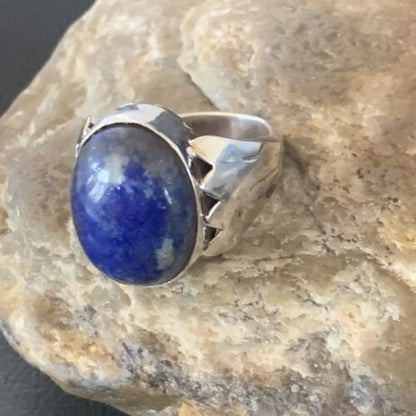 Native American Men's Navajo Sodalite Ring | Sterling Silver | Sz 10 | 11897