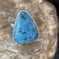 Men's Navajo Blue Kingman Turquoise Ring | Sterling Silver | Adjustable | Sz 5.5 | 10507