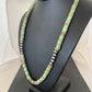 Navajo Green Turquoise Heishi Necklace Stabilized  | 8mm | 20" Sterling Silver | Southwestern Native American | 00969