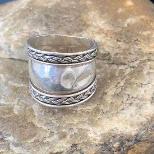 Navajo Men's Band Ring | Sterling Silver | Sz 7 | Authentic Native American Handmade | 10409