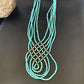 Santo Domingo Turquoise Heishi 5-Strand Necklace | Sterling Silver & Gold-Filled | 12073