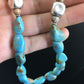 Men's Chunky Navajo Blue Green Turquoise Heishi Necklace | Sterling Silver | 19" | 10013