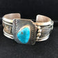 Navajo Turquoise 12K Gold Filled Bracelet | Sterling Silver | Authentic Native American Handmade | 8290