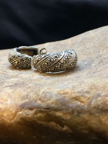 Native American Southwestern Sterling Silver Earrings | 1" | 8985