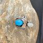 Navajo Blue Turquoise Moonstone Ring | Authentic Native American Sterling Silver | Multi-Stone | Sz 6.5 | 10770