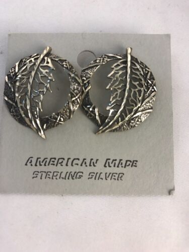 Handmade Sterling Silver Feather Earrings with Rare Diamond Cut | 1.24" | 3737