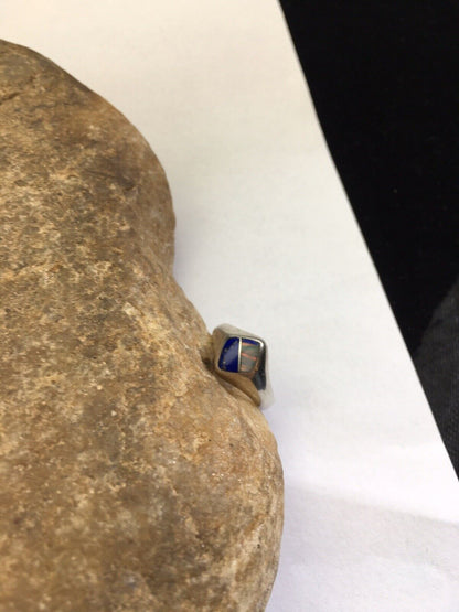 Southwestern Navajo Opal & Turquoise Inlay Ring | Sterling Silver | Sz 6 | 1711