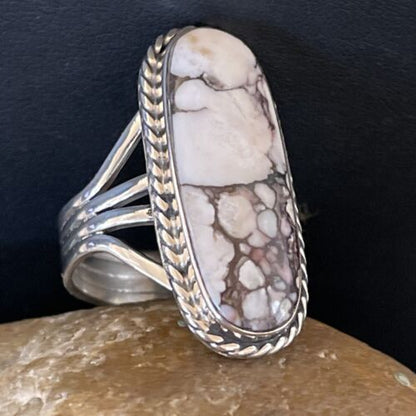 Southwestern Navajo Wild Horse Turquoise Ring | Sterling Silver | Sz 11 | 01878