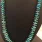 Santo Domingo Kingman Turquoise Necklace | Sterling Silver | 21" | Authentic Native American Handmade | 3996