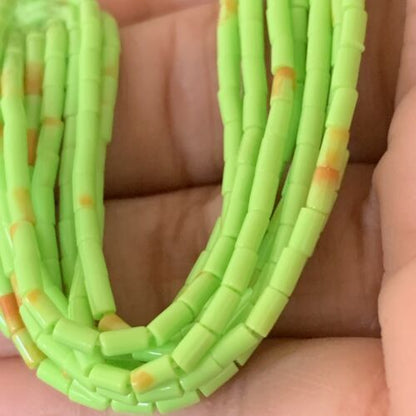 Southwestern Green Gaspeite Heishi Necklace | 10 Strand | Sterling Silver | 20" | 2237