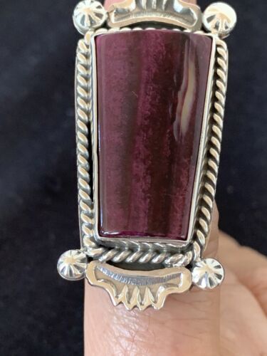 Southwestern Women's Sterling Silver Purple Spiny Oyster Ring | Sz 6 | 430