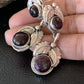 Navajo Purple Sugilite Post Dangle Earrings | Sterling Silver | Authentic Native American Handmade | 1594