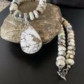 Navajo Wild Horse Turquoise Necklace Pendant | Sterling Silver | Authentic Native American Handmade | 11340