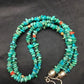 Navajo Blue Turquoise Nugget Bead Necklace | 2 Strand | Sterling Silver | 17" | Authentic Native American Handmade | 4490