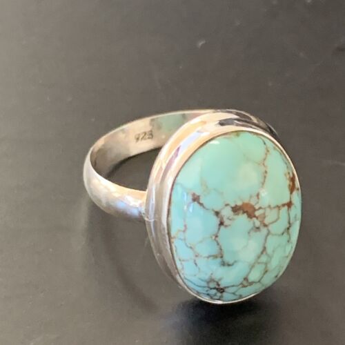 Navajo Blue Turquoise Ring | Sterling Silver | Sz 6 | Authentic Native American Handmade | 11427
