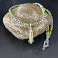 Navajo Green Turquoise Pendant Necklace | Sterling Silver | 22" | Authentic Native American Handmade | 14612