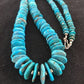 Navajo Kingman Turquoise Pendant Graduated Necklace | Sterling Silver | Authentic Native American | 30"