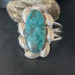 Southwestern Sterling Silver Blue Turquoise Cuff Bracelet | Authentic Native American Handmade | 14324