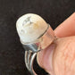 Navajo White Buffalo Turquoise Ring | Sterling Silver | Sz 9.5 | Authentic Native American Handmade | 1445