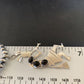 Navajo Kokopelli Pendant with Pearls, Black Onyx, and Multi-Stone | Authentic Native American Sterling Silver | 12284