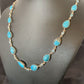 Native American Blue Turquoise Topaz Necklace | Sterling Silver | 20" | Multi-Stone | 10515
